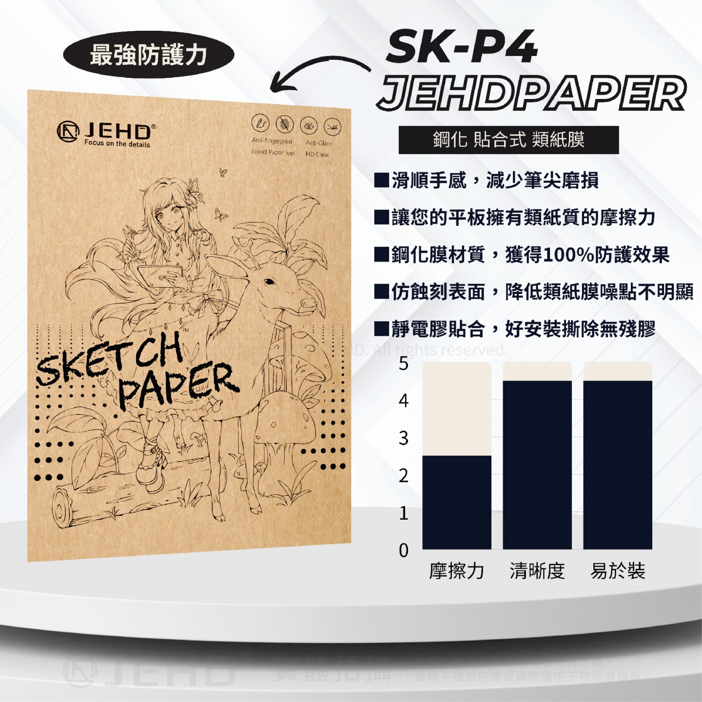 玻璃類紙膜摩擦力